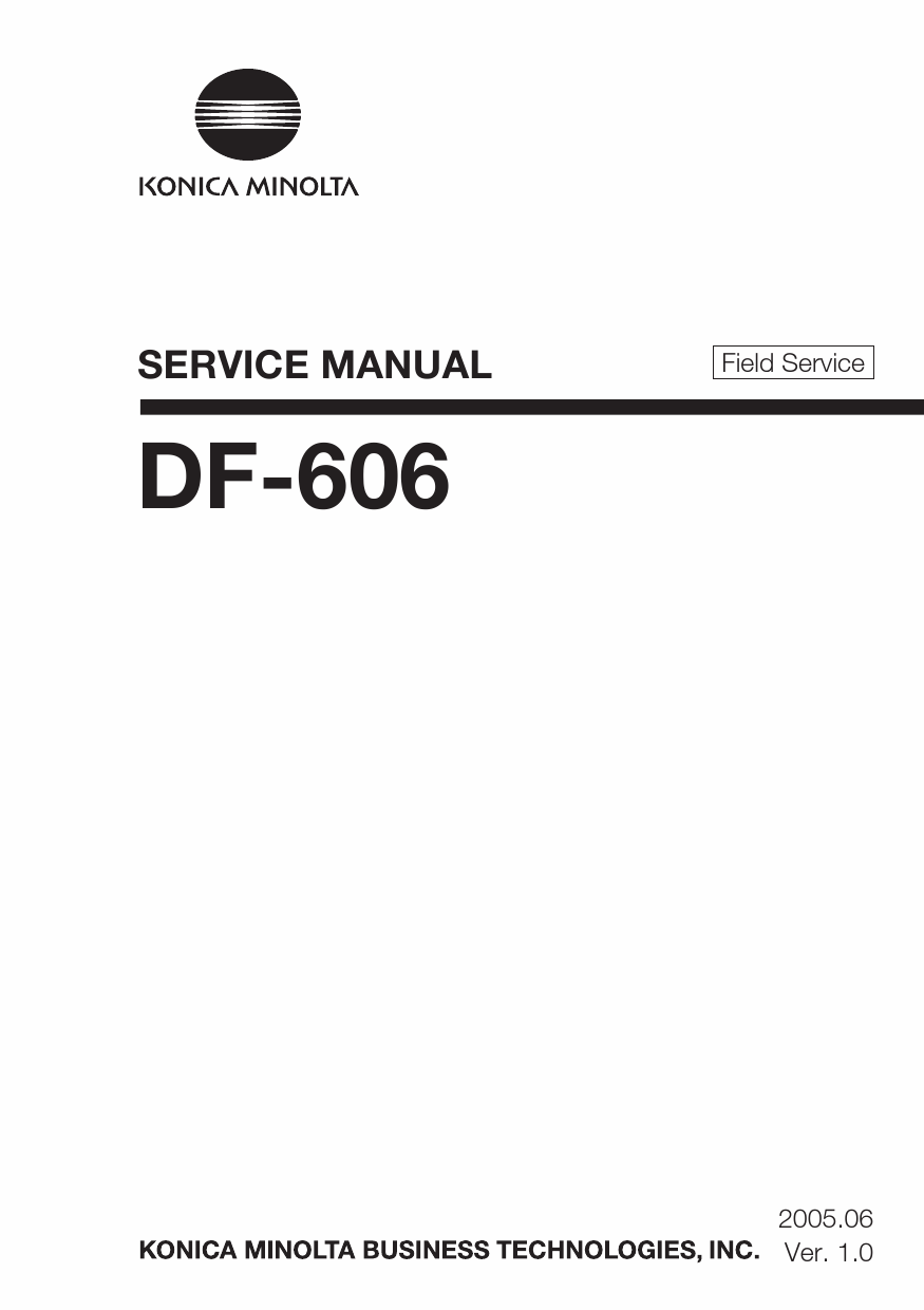 Konica-Minolta Options DF-606 FIELD-SERVICE Service Manual-1